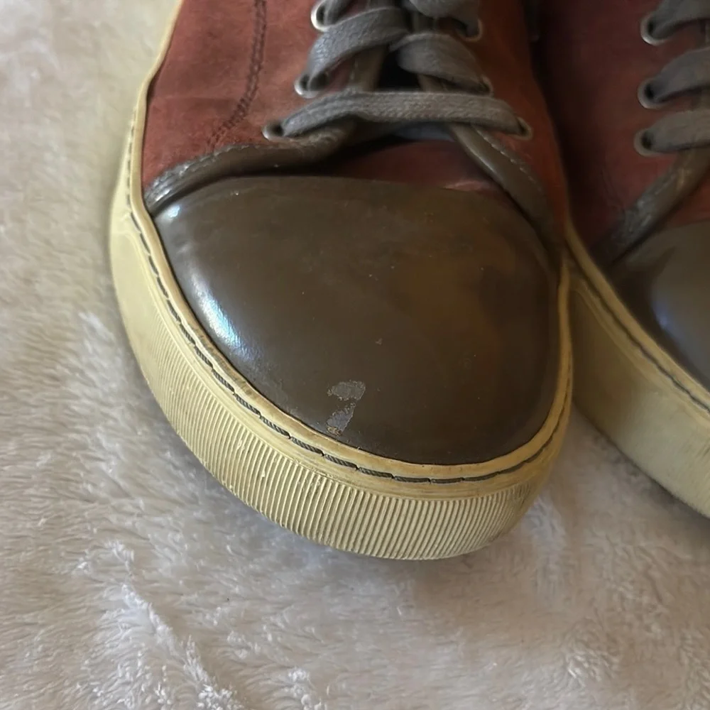 Gently Loved Men's Suede Leather Sneakers by LANVIN